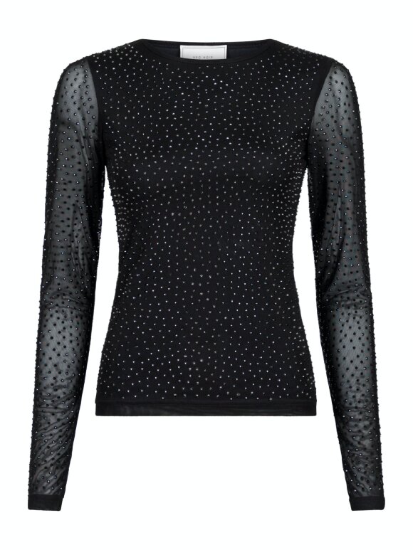 Neo Noir - Basira Stone Mesh Blouse Black