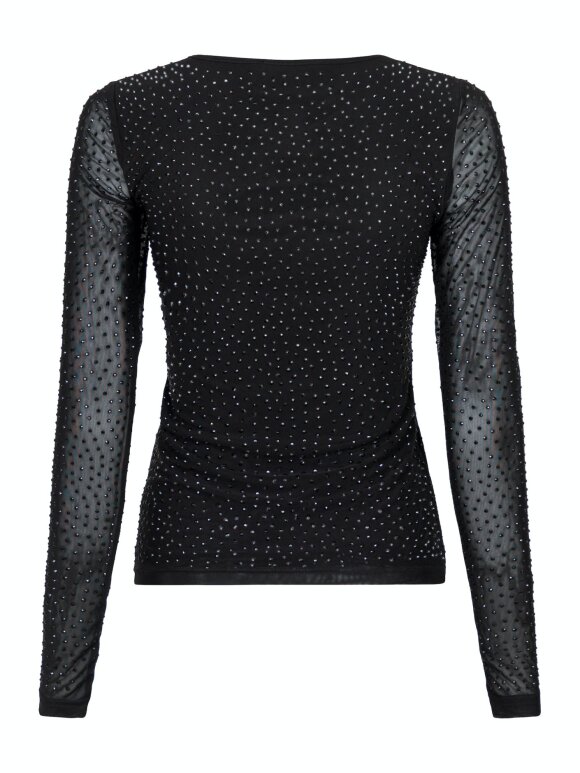 Neo Noir - Basira Stone Mesh Blouse Black