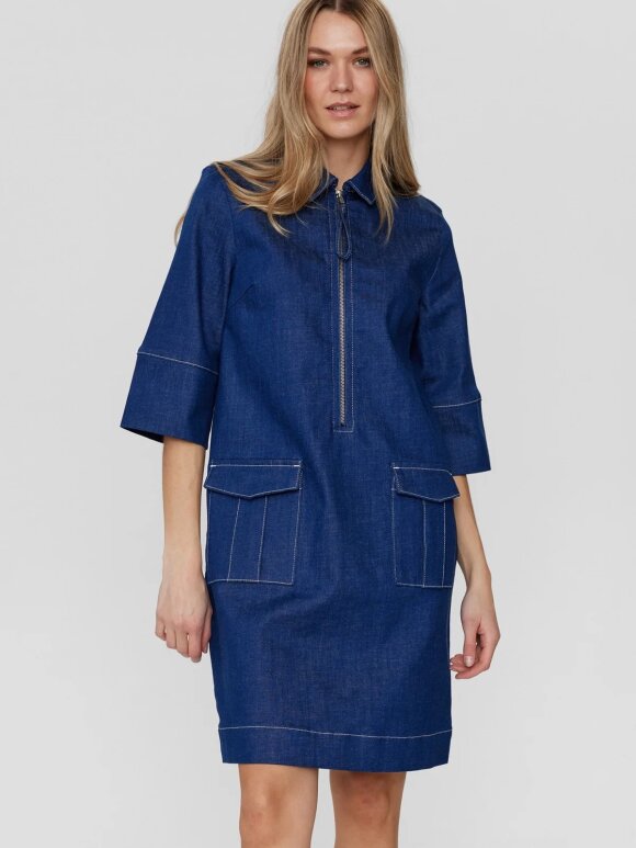 Numph - NUIssa Dress dark denim blue