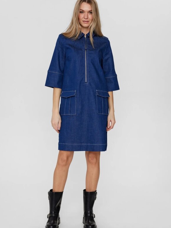 Numph - NUIssa Dress dark denim blue