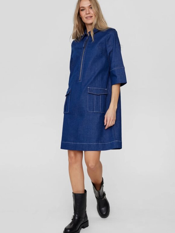 Numph - NUIssa Dress dark denim blue