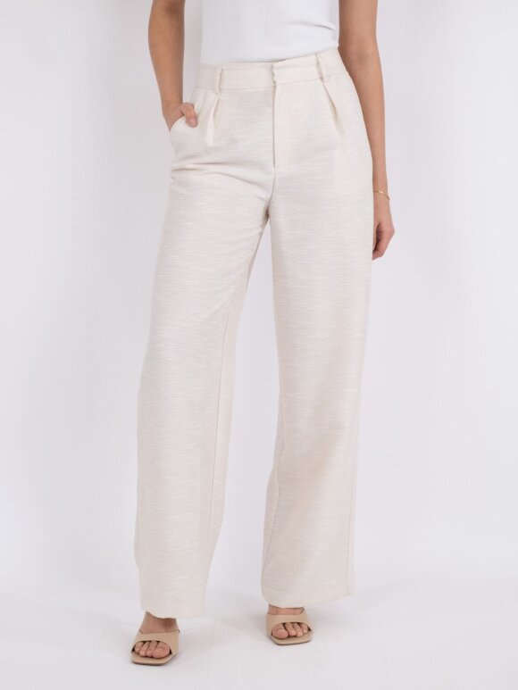 Neo Noir - Alessandra Boucle Pants creme