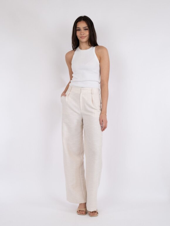 Neo Noir - Alessandra Boucle Pants creme