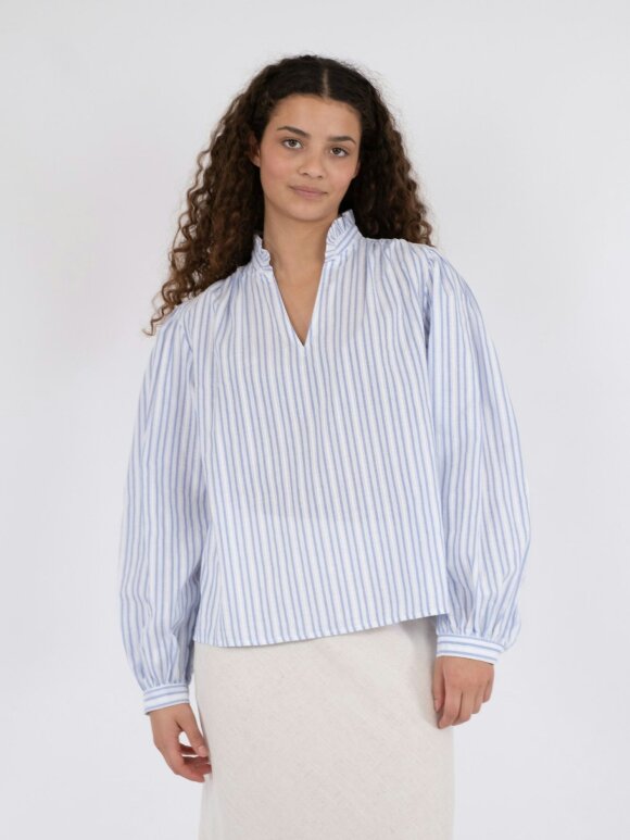 Neo Noir - Johanne Stripe Blouse lt. blue