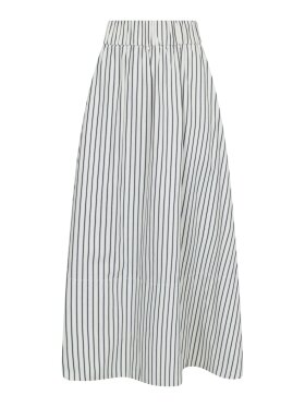 Neo Noir - Yara Long stripe Skirt Creme