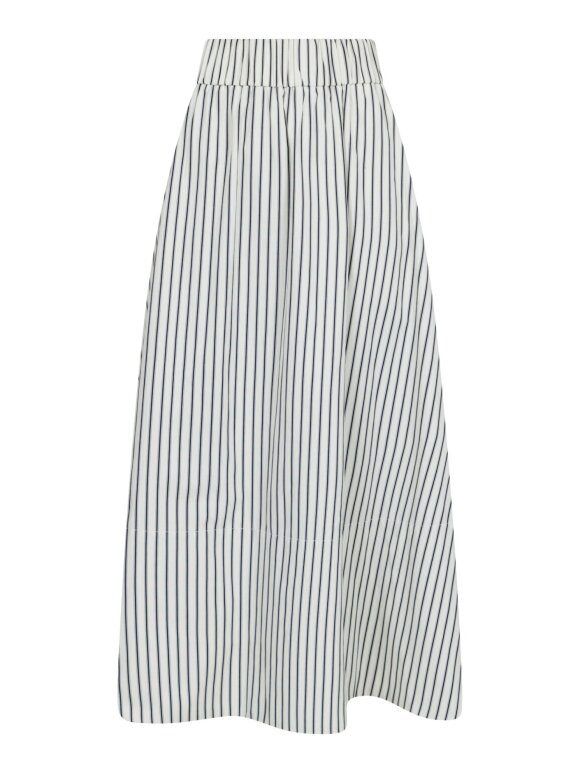 Neo Noir - Yara Long stripe Skirt Creme