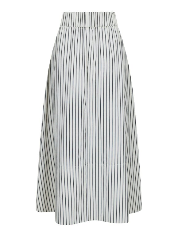 Neo Noir - Yara Long stripe Skirt Creme