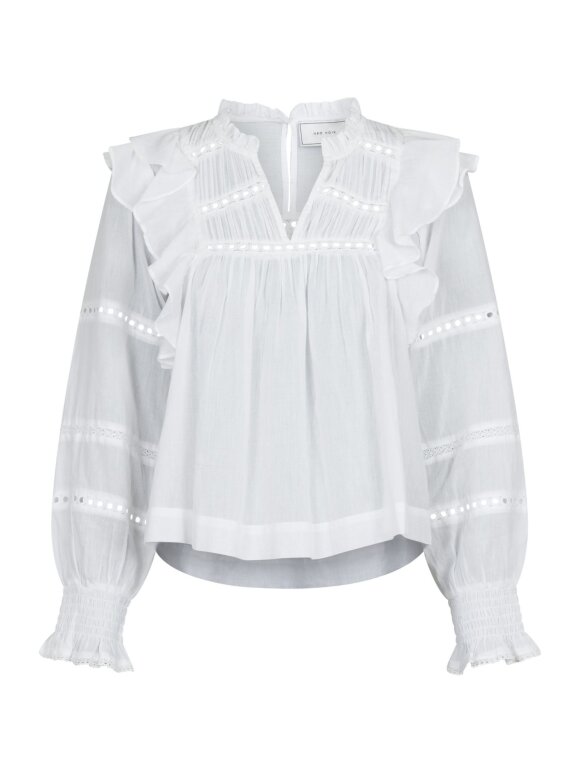 Neo Noir - Aurika S Voile Blouse White