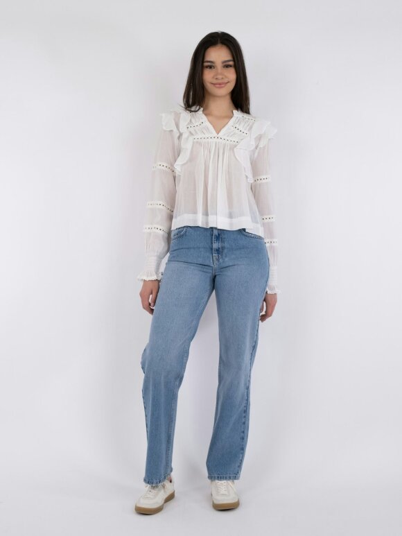 Neo Noir - Aurika S Voile Blouse White