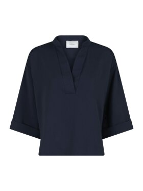 Neo Noir - Luma Crepe Blouse Navy