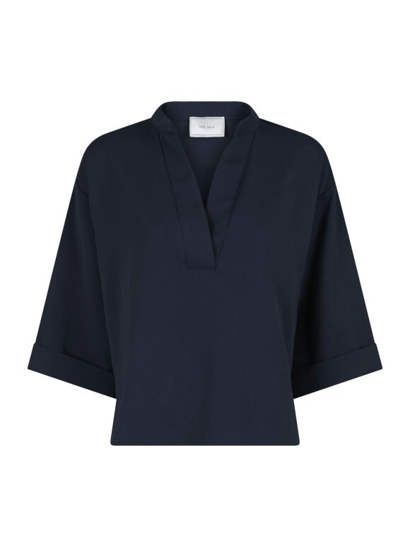 Neo Noir - Luma Crepe Blouse Navy