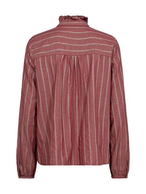 Mos Mosh - MMBiles Stripe Blouse Garnet