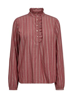 Mos Mosh - MMBiles Stripe Blouse Garnet