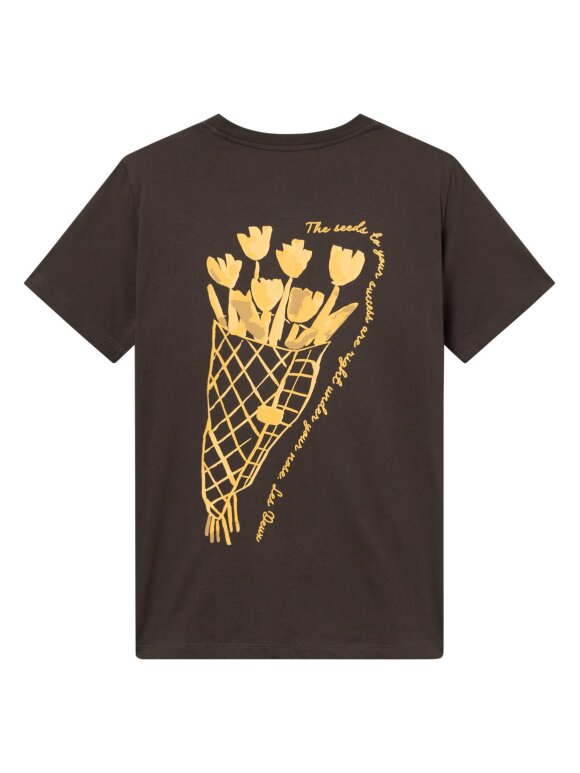 Les Deux - Bouquet T-Shirt Charcoal