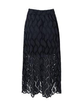 Black Colour - BCFreya Cut Out Lace Skirt