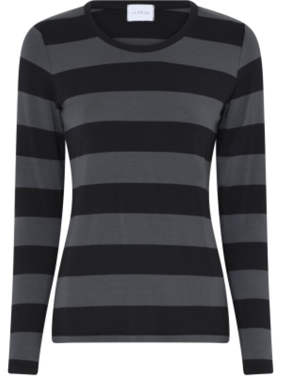 La Rouge - Stinna L/S stripe black grey