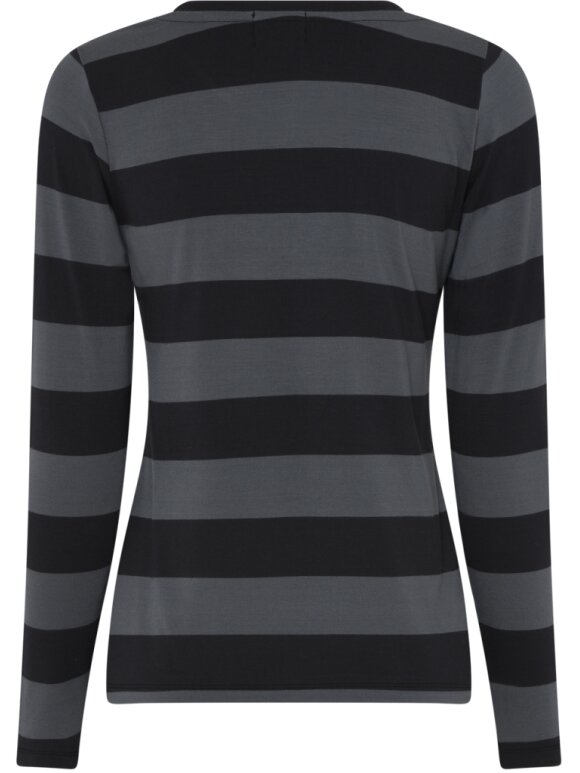 La Rouge - Stinna L/S stripe black grey