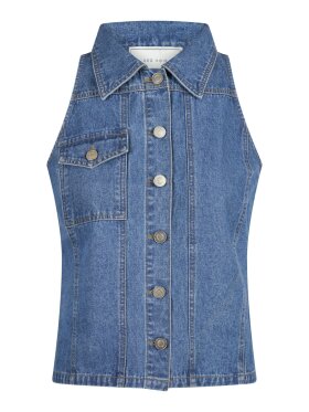 Neo Noir - Sylvie Denim Top Blue