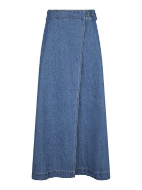 Neo Noir - Nina Wrap Denim Skirt Blue