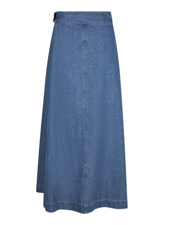 Neo Noir - Nina Wrap Denim Skirt Blue