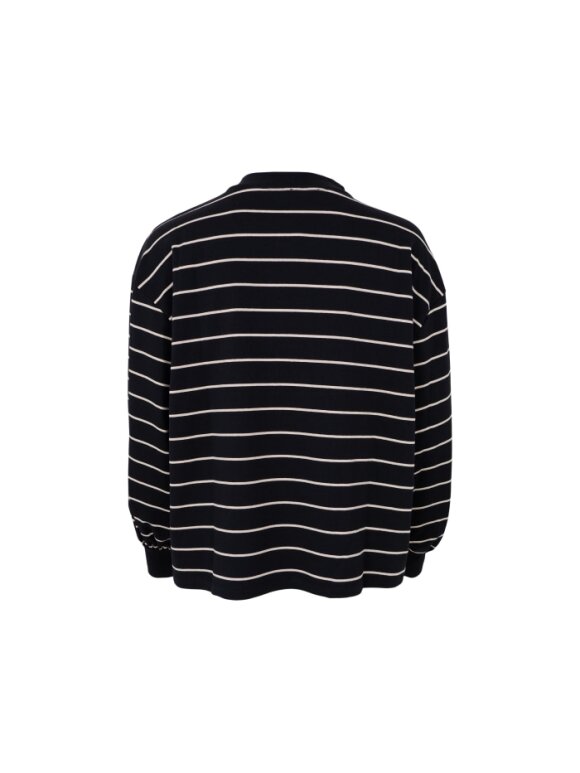 Black Colour - BCJay Striped Sweatshirt Black