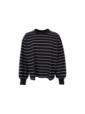 Black Colour - BCJay Striped Sweatshirt Black