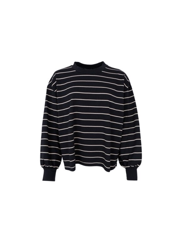 Black Colour - BCJay Striped Sweatshirt Black