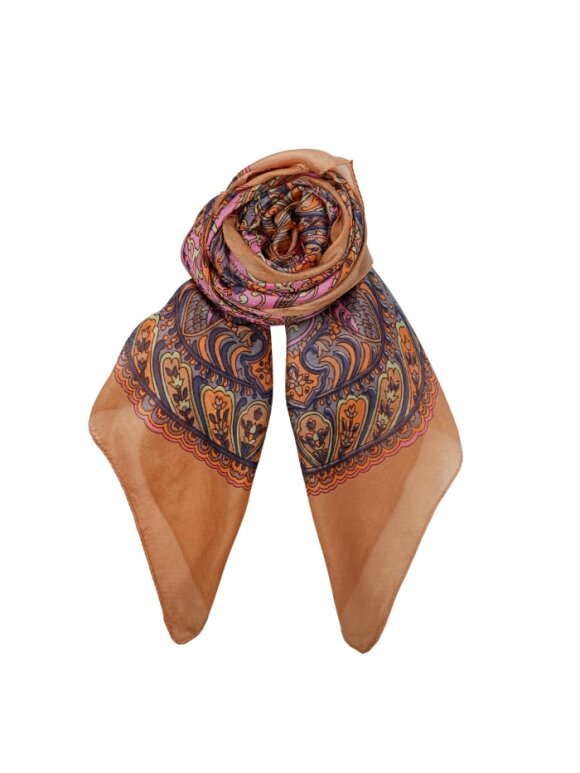 Black Colour - BCKirstine Silk Scarf Camel