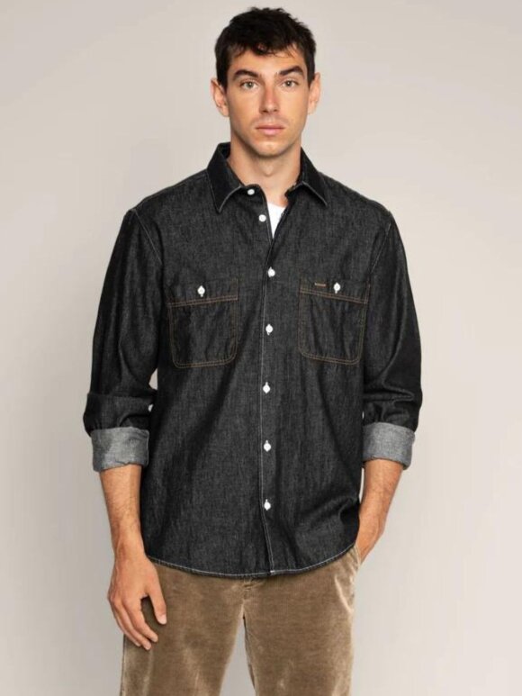 Mos Mosh Gallery - MMGGibson Denim Shirt Grey