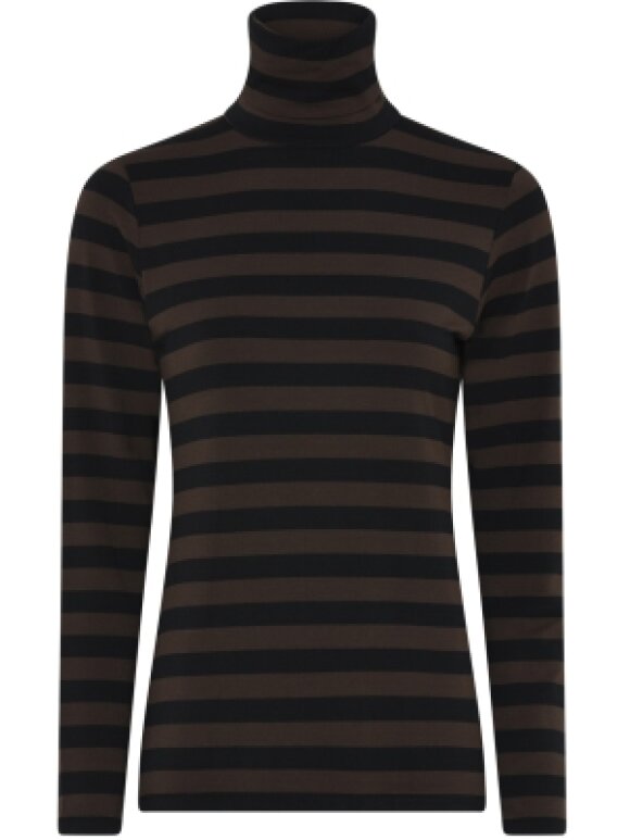 La Rouge - Stinna L/S stripe black/Brown