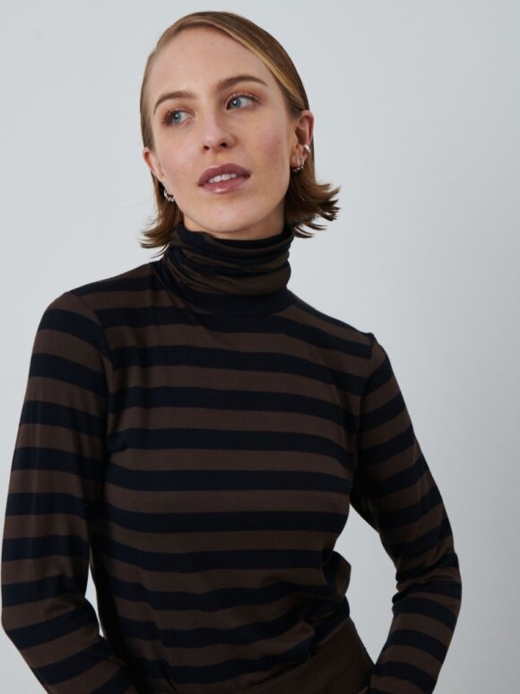 La Rouge - Stinna L/S stripe black/Brown