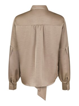 Neo Noir - Naja Satin Shirt Dark Taupe