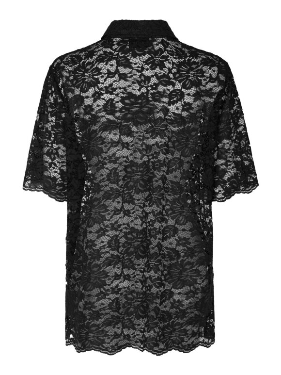 Neo Noir - Lamari Lace Shirt Black