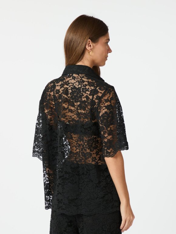 Neo Noir - Lamari Lace Shirt Black