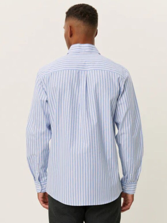 Les Deux - Kent Stripe Peached Poplin Shi