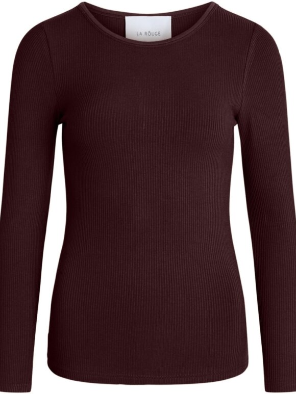 La Rouge - Lisa Stripe L/S Aubergine