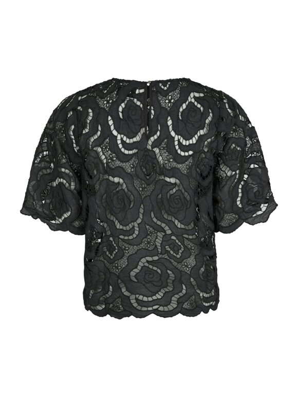 Neo Noir - Trisha Big Lace Blouse Black