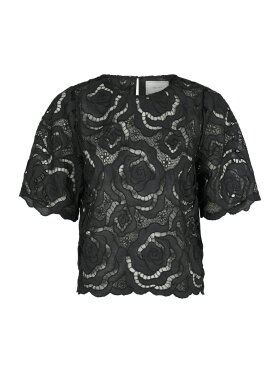 Neo Noir - Trisha Big Lace Blouse Black