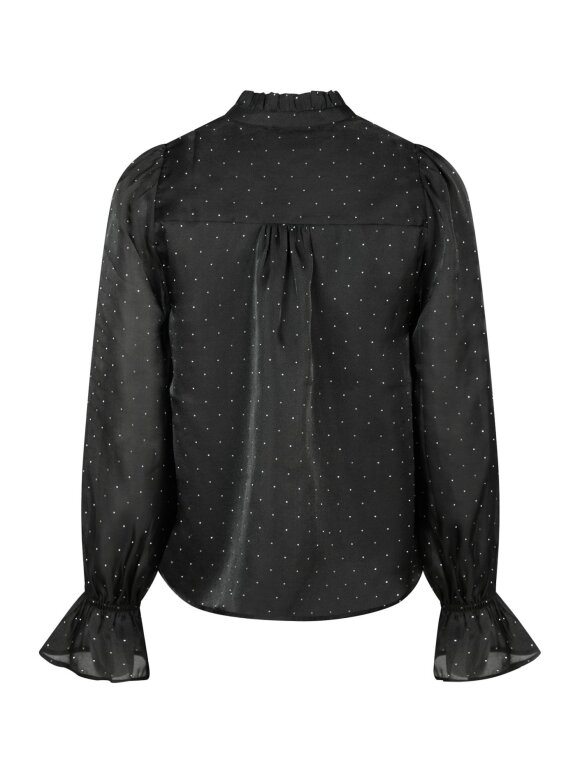 Neo Noir - Amara Bedazzled Blouse Black