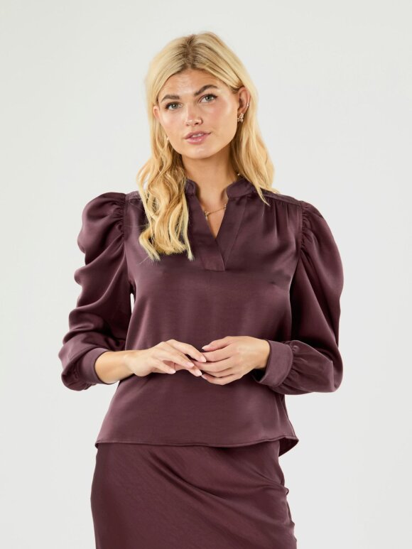 Neo Noir - Rosslyn Heavy Sateen Blouse