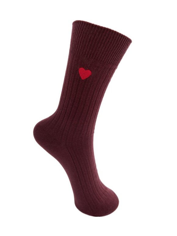 Black Colour - BCAnisha Heart Sock Brown