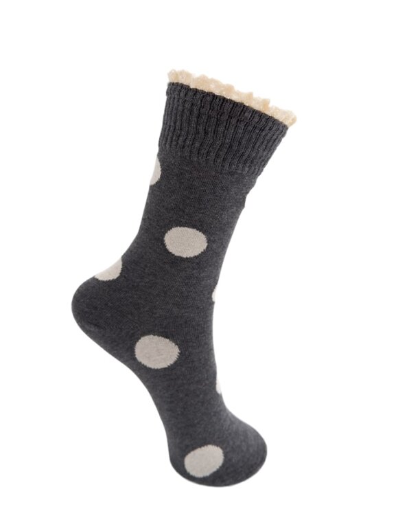 Black Colour - BCMisla Dot sock Dark Grey