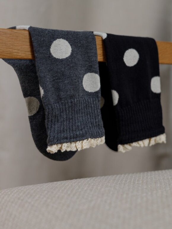 Black Colour - BCMisla Dot sock Dark Grey