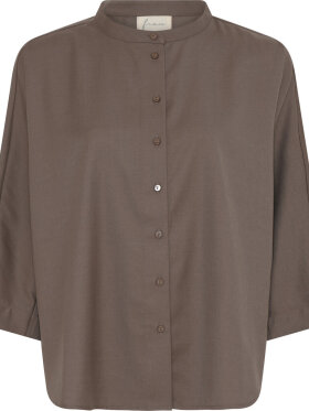 FRAU - Seoul Short Wool Shirt Walnut