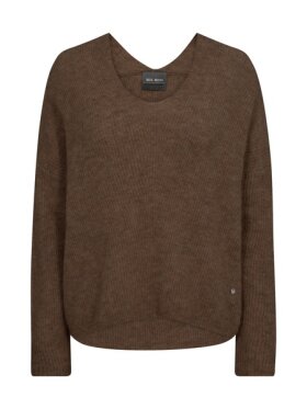 Mos Mosh - MMThora V-Neck Knit Rum Raisin