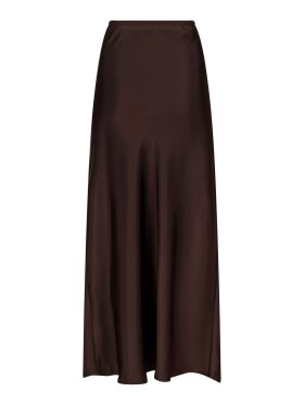 Neo Noir - Vicky Heavy Sateen Skirt Brown