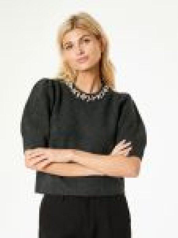 Neo Noir - Maia stone Knit Blouse