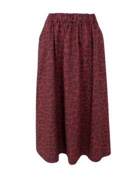 Black Colour - BCAbbie Leo Skirt Wine Leopard