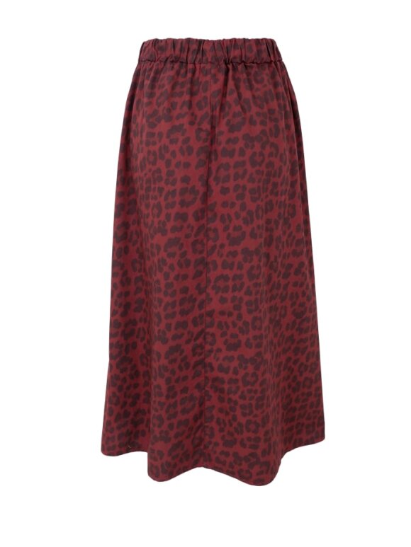 Black Colour - BCAbbie Leo Skirt Wine Leopard