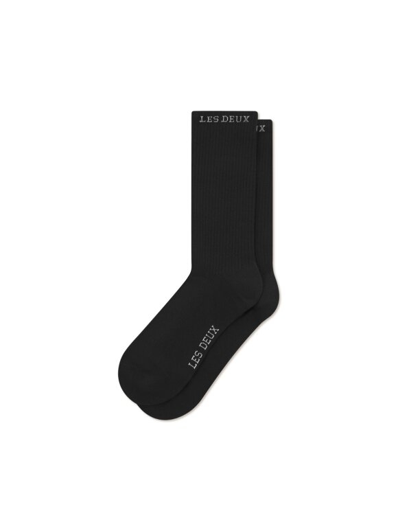 Les Deux - Wilfred Socks 2Pack Black/whit